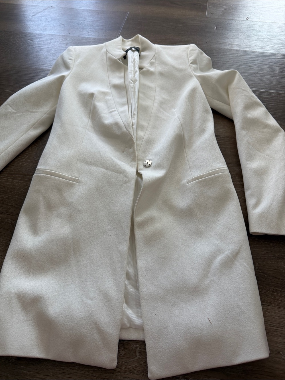 Zara White Long Trench Coat